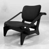 Ensemble de chaises longues confortables en bois massif faites à la main pour salon, chambre, salle à manger, extérieur – Mobilier moderne, minimaliste, élégant et durable