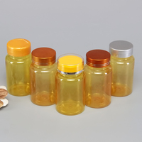 Flacon de pilules en plastique PET transparent jaune personnalisé pour les médicaments