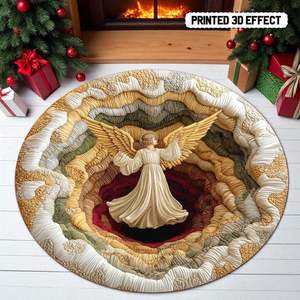 Tapis rond Wan Xinlong en velours cristal, style bohème, résistant aux taches, pour salon, décoration de canapé, hiver 2025 - Product Image 5