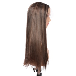 Vente directe usine : Cheveux humains vierges chinois pour perruques Lace Front, base transparente, longueur longue, bonnets petits et grands, densité 150% - Product Image 3