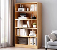 Bibliothèque ouverte NELYE Basic - 5 niveaux - Étagères de rangement en bois robustes et modernes - Bibliothèque modulable blanche