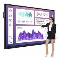 Tableau blanc interactif électronique à écran tactile plat 4K 120Hz avec 20 points de contact pour l'enseignement en classe 86 pouces