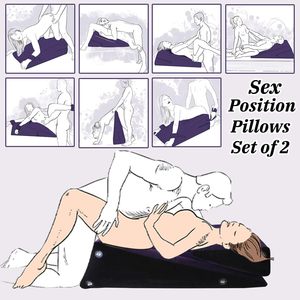 Coussin gonflable d'oreiller de cale pliable de sofa de sexe de PVC bleu <span class=keywords><strong>pour</strong></span> l'usage de lit de <span class=keywords><strong>Positions</strong></span> sexuelles de couples adultes de Bdsm - Product Image 2