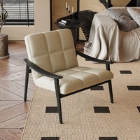 Fauteuil simple décontracté de style italien en fer et lin, portable, durable, luxe léger, design moderne et minimaliste pour salon