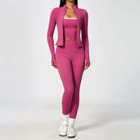 Nouvel ensemble de sport pour femme : Leggings froncés effet push-up, brassière de sport dos ouvert, pantalon de yoga taille haute sans couture – Qualité supérieure