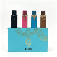 Ensemble de 4 flacons d'EDP boisé floral et fruité au parfum d'oud arabe longue tenue pour hommes et femmes, idéal pour un usage quotidien et les fêtes