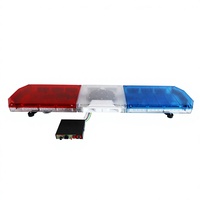 Barre lumineuse d'avertissement pour toit de voiture de 47 pouces, lampe d'urgence routière haute puissance, 80 LED linéaires, étanche IP65, 12V/24V DC, haut-parleur sirène