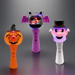 Baguette lumineuse LED fantôme d'Halloween personnalisable avec logo, en gros, à piles, rotative, pour enfants, pour la fête d'Halloween ou le jeu de la friandise ou du fardeau - Product Image 6
