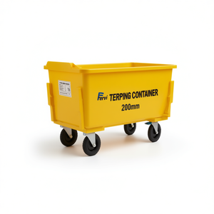 Contenedor basculante Fervi para patatas fritas con ruedas, 200 mm de ancho, contenedor logístico de plástico - Product Image 2