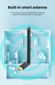 Adaptador USB Plug and Play <span class=keywords><strong>Bluetooth</strong></span> 5,4 para auriculares inalámbricos Teclado de ratón con antena externa - Product Image 2