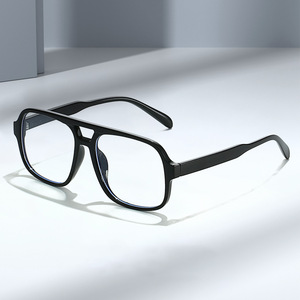 Lunettes carrées tendance, style punk européen et américain, double pont, personnalisées, grande monture, anti-lumière bleue, unisexe - Product Image 3