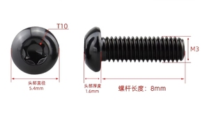 Tornillo Torx T10 de cabeza cilíndrica de acero inoxidable LeGood 410 M3 - Product Image 6