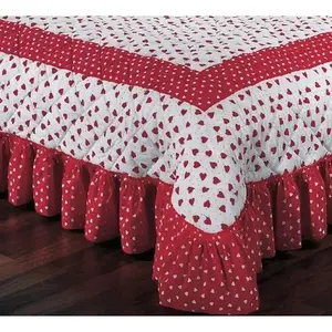 Couette Reyna avec housse, taille simple, motif cœur, literie en coton, usage domestique, toutes saisons, style classique - Product Image 4