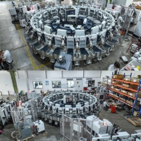 Machine d'injection directe automatique intelligente Manyu à 30 stations pour TPU/PU avec moteur à engrenages pour la fabrication de chaussures/bottes de sécurité