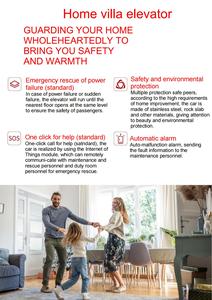 Múltiples Protecciones de Seguridad, Funcionamiento Estable y Espacioso Ascensor para Viviendas y Villas, Adecuado para Villas Unifamiliares de Lujo - Product Image 4