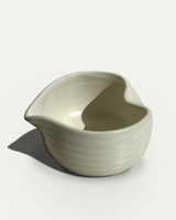 Adorable service à thé en céramique robuste, Chawan, blanc crème/marron argenté, tasse à thé matcha en céramique