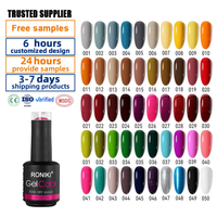 Vente en gros de vernis gel Pro Factory avec logo personnalisé Vernis gel UV de couleur sans trempage Hema