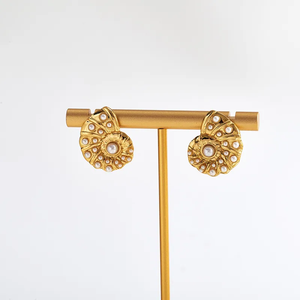 Boucles d'oreilles clous modernes en acrylique écaille de tortue pour femmes, plaqué or PVD en acier inoxydable 304, bijoux légers pour usage quotidien - Product Image 4