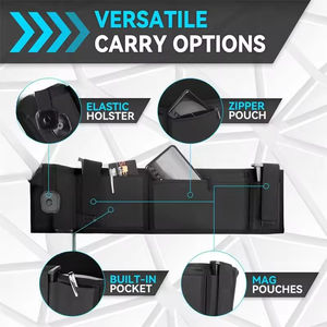 Ceinture de transport dissimulée respirante multi-poches avec étui élastique pour usage extérieur et quotidien - Product Image 4