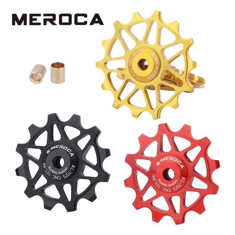 Завод MEROCA, оптовая продажа, задний переключатель передач для велосипеда MEROCA 12/14T, алюминиевый сплав, горный велосипед, керамический подшипник, Jockey колесо