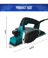 Raboteuse Électrique Industrielle Portable DIY à Brancher, Mini Raboteuse à Bois pour le Travail du Bois, Moteur Sans Balais, Alimentation 110V/220V