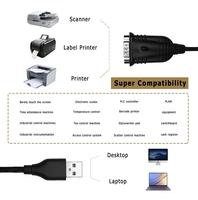 Cable Adaptador USB a RS232 al por Mayor de Fábrica, Cable Serial USB 2.0 a DB9 Macho de 9 Pines con Chipset FT232, Cable Convertidor RS232