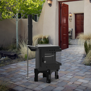Poêle <span class=keywords><strong>de</strong></span> jardin écologique, foyer à bois autonome avec <span class=keywords><strong>cheminée</strong></span>, cuisinière - Product Image 2