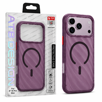 Coque de téléphone ATB pour iPhone, motif ondulé personnalisé, translucide givré, pour iPhone 18 17 Pro Max, pare-chocs antichoc, coque magnétique