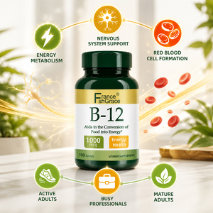 Fabricante de Suplementos Nutracéuticos Shecome, Vitamina B12 con Cianocobalamina para Apoyo Energético, 100 Tabletas de Vitamina B12 - Product Image 2