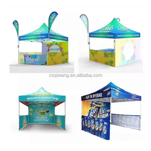 Hex çerçeve 50mm alüminyum gölgelik çadır Pop up dükkanı çardak baskı kumaş açık sergi özel çadır ile Logo 10x10 - Product Image 3