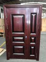 Porte de sécurité en acier de Chine, une porte et demie, avec un design de porte en tôle de fer et un meilleur prix