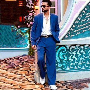 Traje de <span class=keywords><strong>Hombre</strong></span> a Medida de 2 Piezas, Corte Entallado, Blazer de Un Solo Pecho, Pantalones de Color Sólido, para Oficina, Negocios, Ocasiones Formales y Uso Diario - Product Image 4
