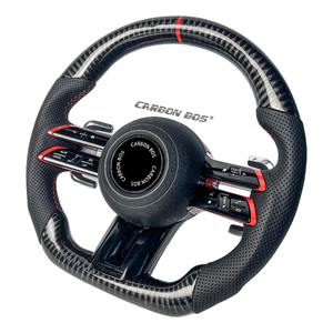 Nuevo Volante Deportivo Mejorado de Fibra de Carbono y Cuero Brillante, Compatible con <span class=keywords><strong>Mercedes</strong></span>-<span class=keywords><strong>Benz</strong></span> <span class=keywords><strong>Maybach</strong></span> Clase S W221 W222 W223 AMG S63 GLS <span class=keywords><strong>600</strong></span> - Product Image 2