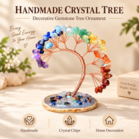Ornements modernes personnalisés faits à la main en cristal et pierres précieuses, arbres Feng Shui pour la décoration intérieure, décoration de table