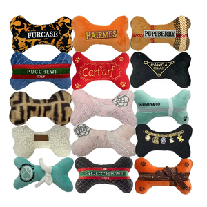 Giocattolo di Lusso a Forma di Osso per Cani Multi-Designer, Peluche Personalizzati per Animali Domestici, Accessorio Sonoro per Cuccioli, Giocattolo da Masticare Personalizzato - Product Image 1