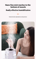 Nouvel Humidificateur Numérique à Double Pulvérisation Amélioré 2025, Portable, Grande Capacité 4 Litres, Brume Froide, Lumière Ambiante, pour la Maison