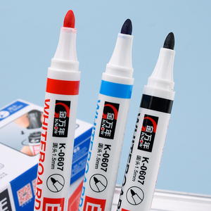 Genvana Bán Buôn Refill Mực Bảng Trắng Bút Đánh Dấu Thấp Mùi <span class=keywords><strong>1</strong></span>.5-2.0Mm Sợi Tip Khô Xóa Refillable Bảng Trắng Đánh Dấu - Product Image 5