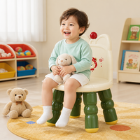 Chaise pour enfants avec oreilles de chat, ABS PP non toxique, dossier ergonomique, pieds antidérapants, siège de jeu pour tout-petits, rose, OEM ODM