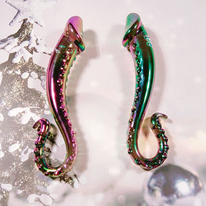 Gode en verre d'hippocampe géant en forme de magicien de point g soufflé de haute qualité pour hommes - Product Image 2