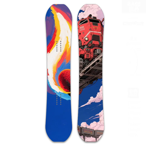 Équipement de <span class=keywords><strong>ski</strong></span> professionnel personnalisé en bois de peuplier, fibre de carbone, snowboard tout-terrain, base frittée, bord en acier autrichien, hiver - Product Image 2