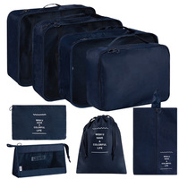 Ensemble de 6 cubes de rangement pour bagages de voyage en nylon de qualité supérieure pour femmes, personnalisés, pour valises