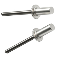 100 rivets aveugles à tête ronde fermée en aluminium et fer, couleur naturelle, passivation, rivets à tirer scellés, disponibles pour la distribution directe
