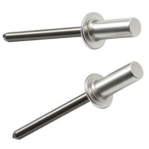 100 rivets aveugles à tête ronde fermée en aluminium et fer, couleur naturelle, passivation, rivets à tirer scellés, disponibles pour la distribution directe - Product Image 4