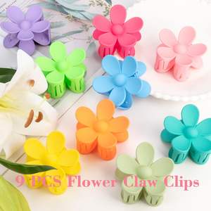 Nouvelles pinces à cheveux colorées en forme de fleur pour la plage et les vacances, pinces à cheveux en caoutchouc peint pour femme, accessoires pour cheveux, pince à fleurs - Product Image 3