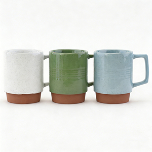 Custom logo Ceramic Mug Household Water Cup Minimalist Green Coffee Mug - Product Image 2