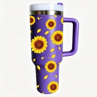 Vaso Térmico de Acero Inoxidable 304 de Gran Capacidad (40oz), Color Sólido Simple, Portátil, con Asa y Tapa con Pajita Nueva
