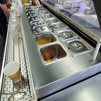 HENGZHI Solution complète : Équipement professionnel personnalisé pour magasin de boba, machine à thé au lait en mousse, comptoir réfrigéré