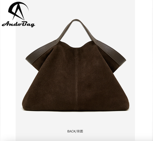 Sac fourre-tout en cuir de vachette Andong pour femmes, sac à bandoulière pour les sorties en plein air, grande capacité, pour les trajets quotidiens, le travail, sac à main - Product Image 4