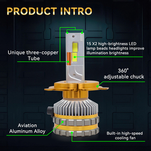 Bombilla LED N5 para Faros Delanteros de Camión, 12V 24V, 15000LM, 105W, 6000K, H1 H4 H7 9006, IP68, Impermeable, Luces Antiniebla, Universal, Garantía de 2 Años - Product Image 4