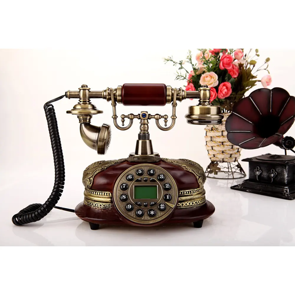 Telefone vintage cordado de longo alcance